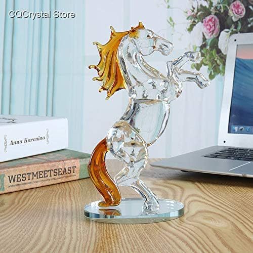 Crystal Glass Horse Statue Animal Table Decoration — image 8