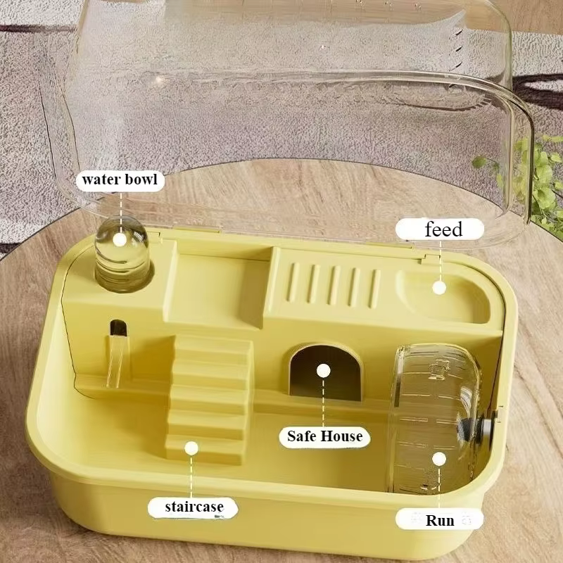 Hamster Cage Chewproof Large Hamster Accessories Cages and Habitats Openable Top with Acrylic Sheets Solid Built — image 4
