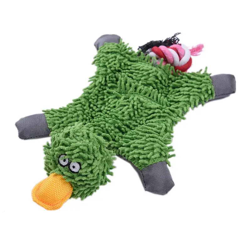 Pet Dog Squeaky Toy Durable Cute Papa Duck Making Sound Plush Dog Puppy Chew Toys Training Teething Toys — image 1