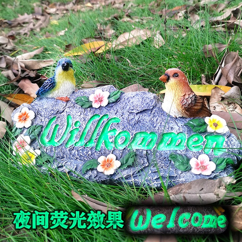 Decoraciones de resina para jardín con colores vibrantes de pájaros — imagen 6