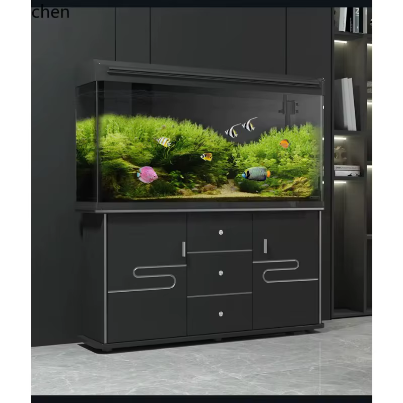 LYY fish tank aquarium household large, medium and small balcony fish tank glass living room goldfish tank — image 5