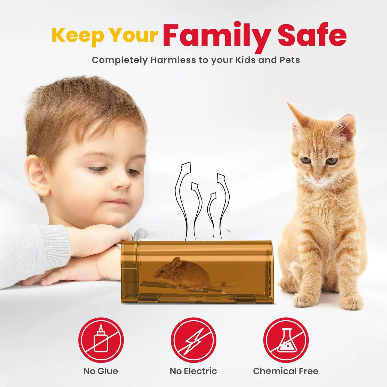 Plastic Humane Mouse Trap Catch and Release Mouse Traps That Work Indoor/Outdoor Mousetrap Catcher Non Killer Small Capture Cage — image 5