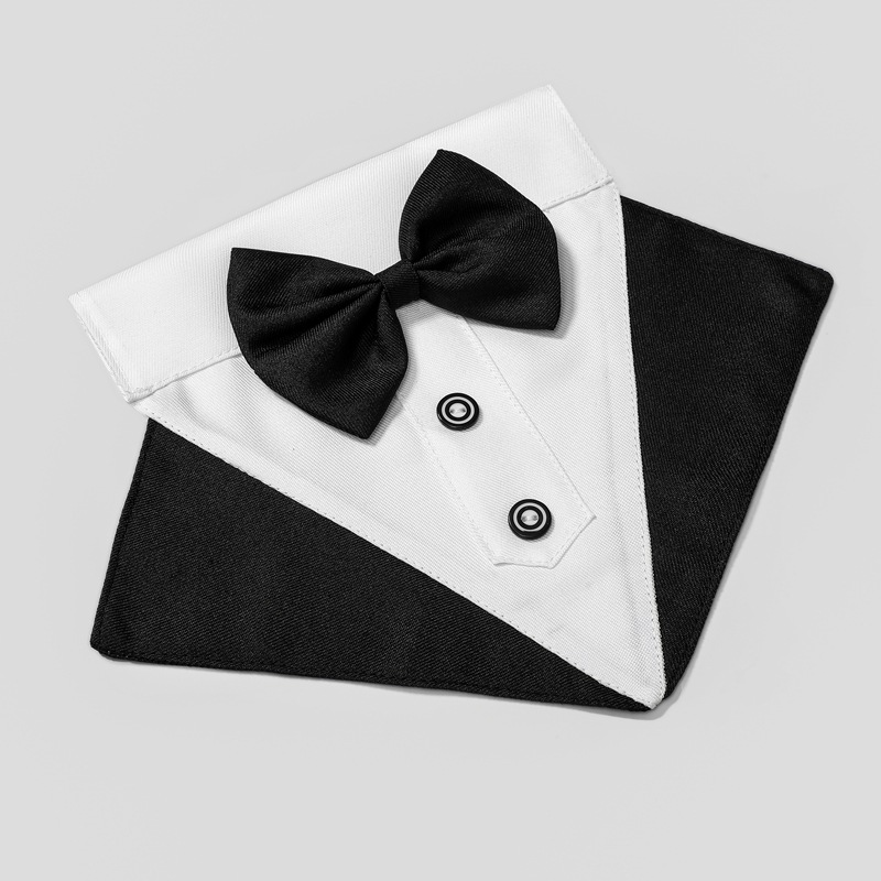 TANPOPO British style wedding suit dog bibs wedding triangle scarf pet scarf — image 2