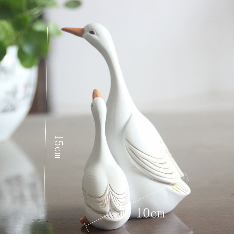 Garden Ornaments Simulation Mother-Daughter Duck Courtyard Decoration Micro-Landscape Ornaments Resin Crafts — image 3