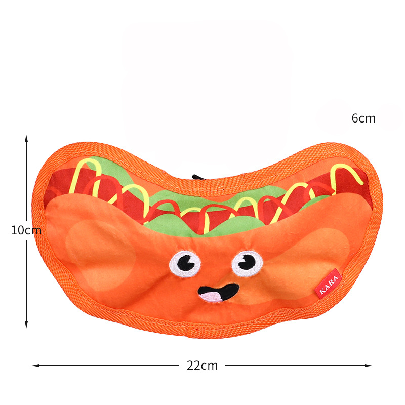 Crinkle Dog Toys Squeaky Dog Toys No Stuffing Dog Toys Durable Interactive Dog Chew Toys For Puppy Small Medium Large Dogs Hamburger — image 6