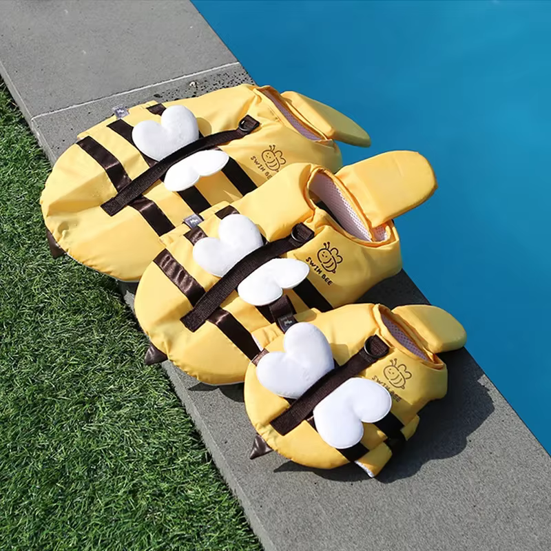 Summer Little Bee Dog Swimsuit Waterproof Puppy Life Jacket Breathable Dog Clothes Harness Swimming Safety for Dog Pet Supplies — image 3