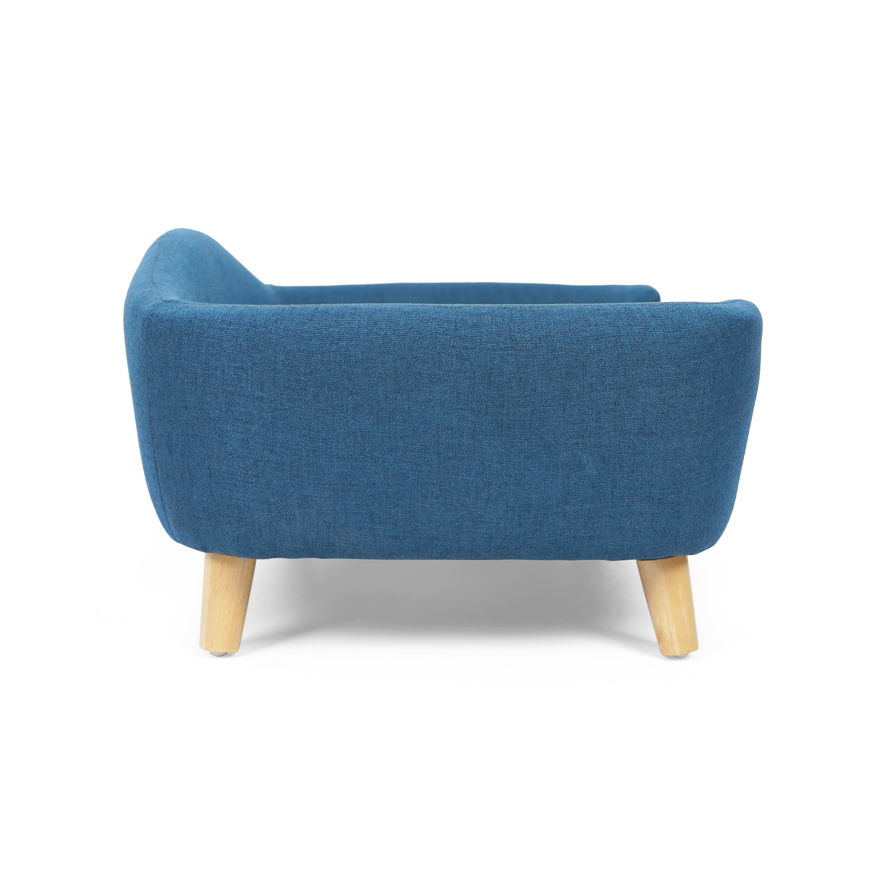 Cama para Perros Elevada con Soporte de Madera de Caucho y Espuma, Azul Marino, Fácil Montaje — imagen 5