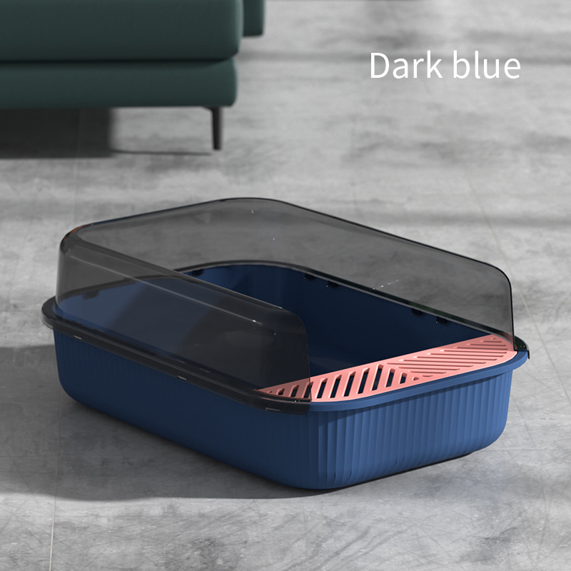 Semi Enclosed Cat Litter Basin Extra Large Anti Splashing Cat Toilet Cat Supplies Cat Excrement Basin Cat Litter Basin — image 10