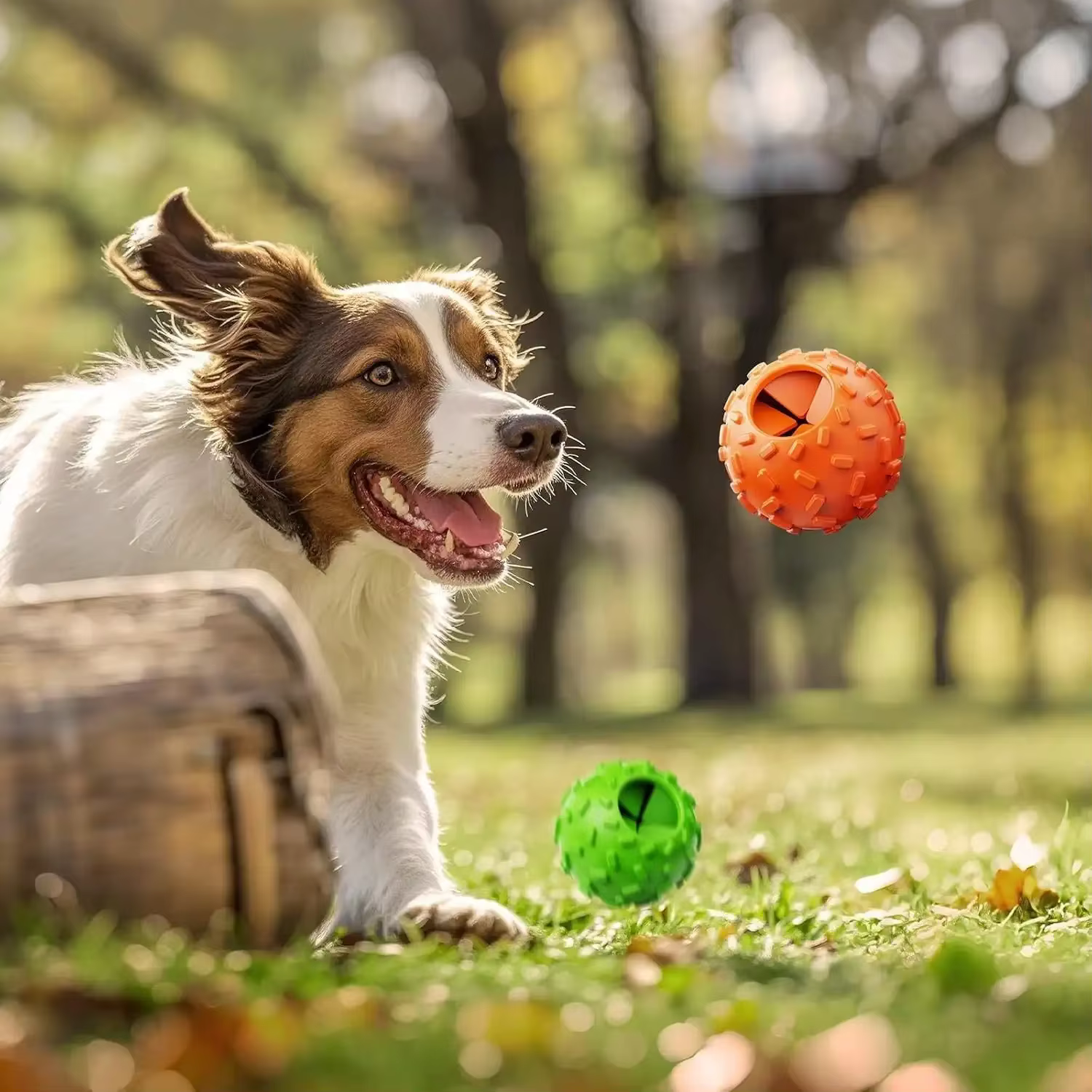 JIERDE Juguetes para Perros con Dispensador de Comida - Juguete Interactivo Cognitivo para Perros, Pelota Rompecabezas Para Cachorros y Pequeños Caninos, Fomenta Alimentación Lenta, Reduce — imagen 5