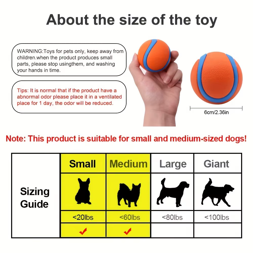 Pelota de Mordisqueo Resistentente en Silicón para Perros - Juguetes Interactivos para Razas Medianas con Limpieza Dental y Diversión — imagen 5