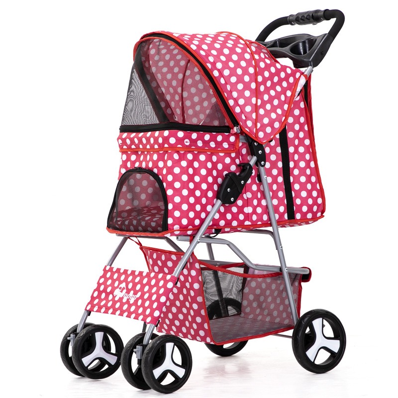 Portable Folding Pet Cart, Cat, Dog, Four Wheel Cart, Pet Out Cart, Teddy Cart, Cat Cart — image 6