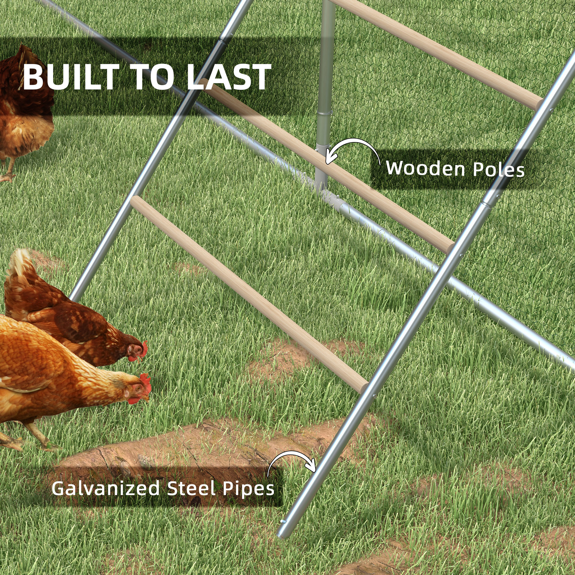 Chicken Roost For Coop, Jungle Gym Roosting Bar, 55X 33.75 — imagen 4
