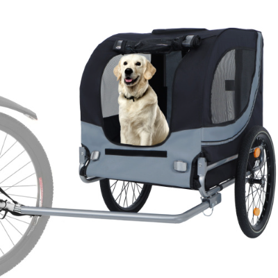 Large Folding Bike Trailer For Dogs 120LB Capacity All-Terrain Pet Carrier, Durable Steel Frame For Cycling, Jogging, Camping Outdoor Adventures — imagen 12