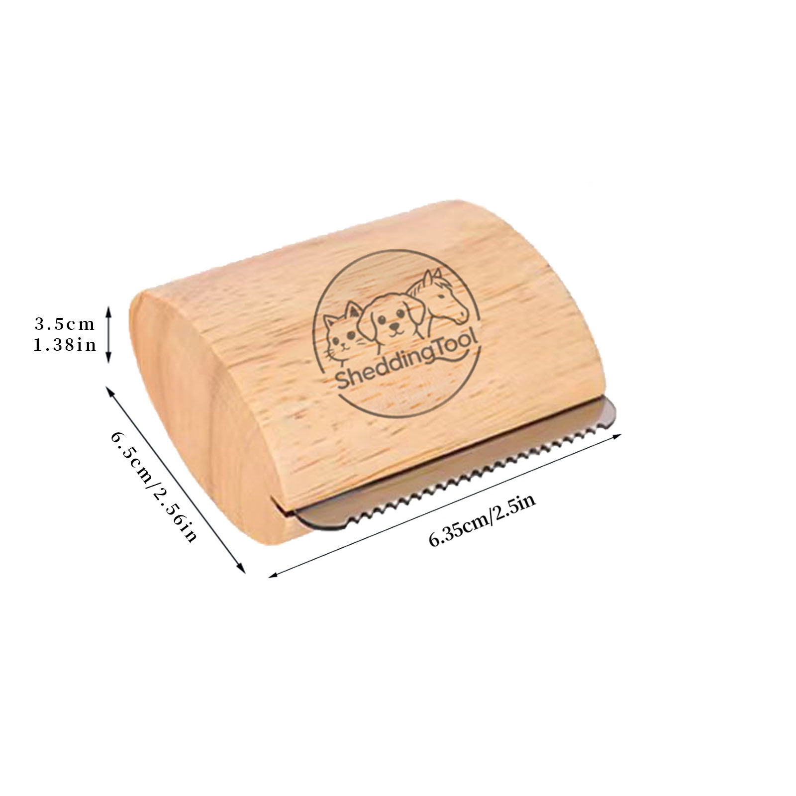 Herramienta de limpieza para mascotas en madera peine para eliminar pelo — imagen 4