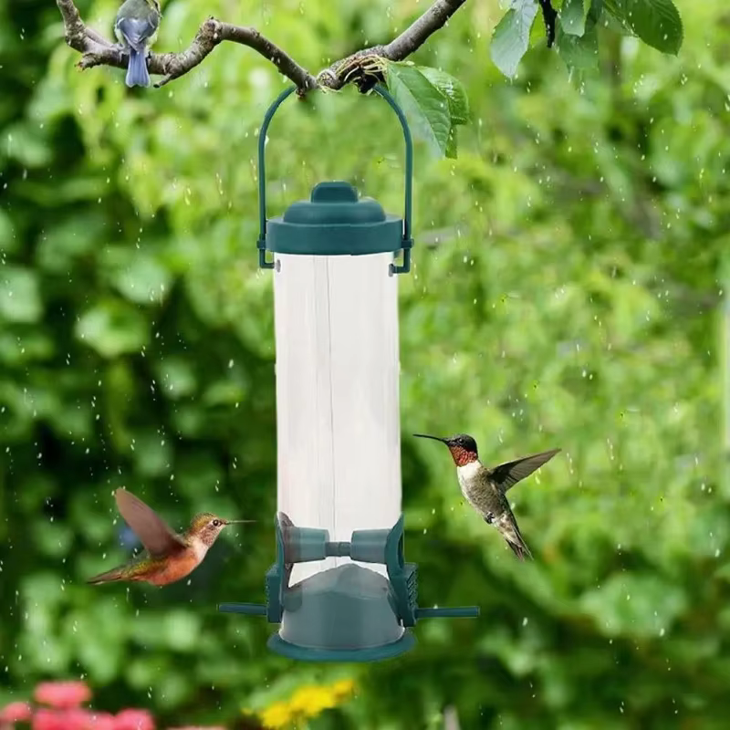 Comedero de Semillas para Pájaros Salvajes, Comedero Exterior Suspendido, Dispensador Portátil de Alimento para Pájaros, Accesorios para Pájaros, Suministros para Mascotas, Exterior, Patio, Jardín — imagen 5
