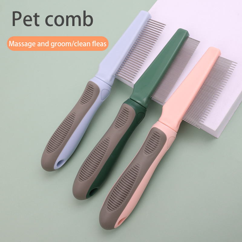 Pet Comb Cat Hair Removal Long Needle Comb Flea Comb Knot Hair Removal Comb Dog Comb Pet Supplies — image 1
