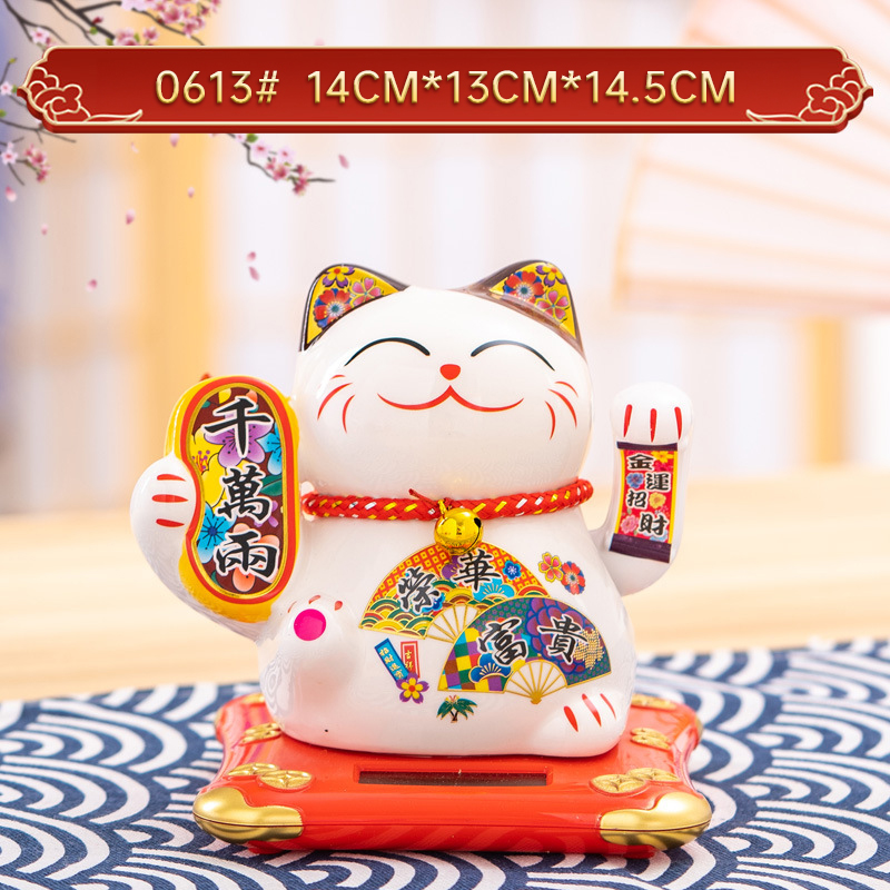 Gato de suerte chino decorativo que puede mover la mano anualidad regalo para coches pequeños adornos artesanías — imagen 4