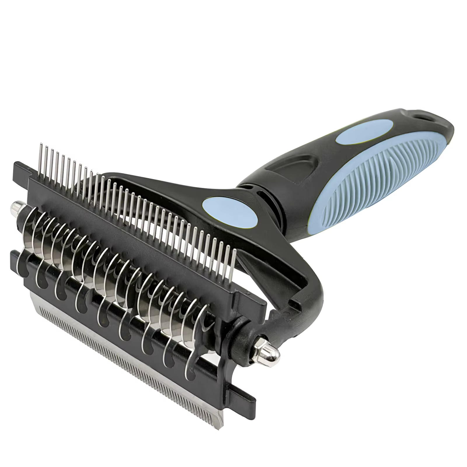 3 in 1 Pet Grooming Hair Brush Dog Deshedding Remover Double Sided Shedding Comb with Stainless Steel Teeth Fur Knot Cutter — image 1