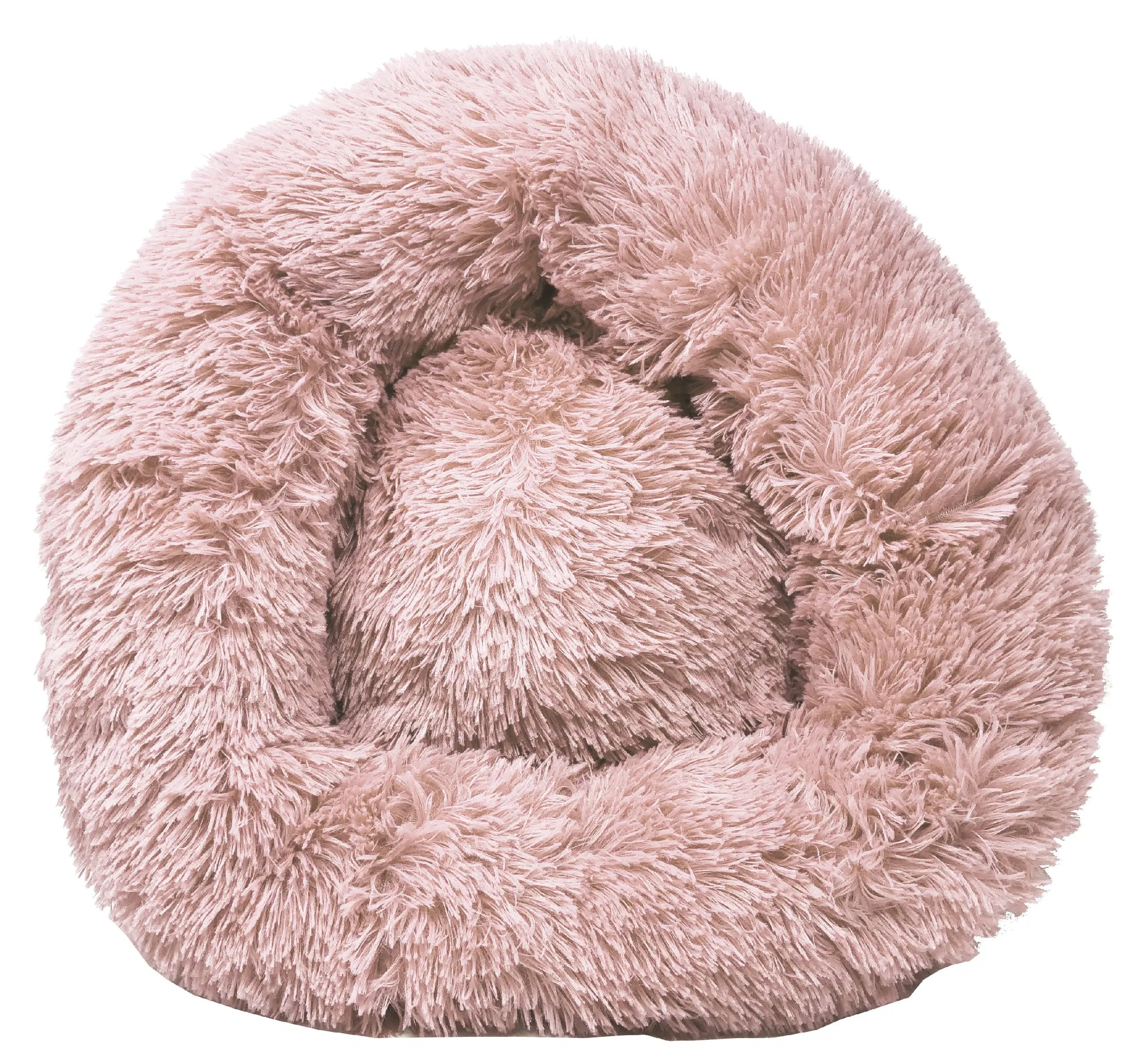 Premium Plush Round Dog Bed, Soft Cozy Pet Bed With Raised Edge — image 1