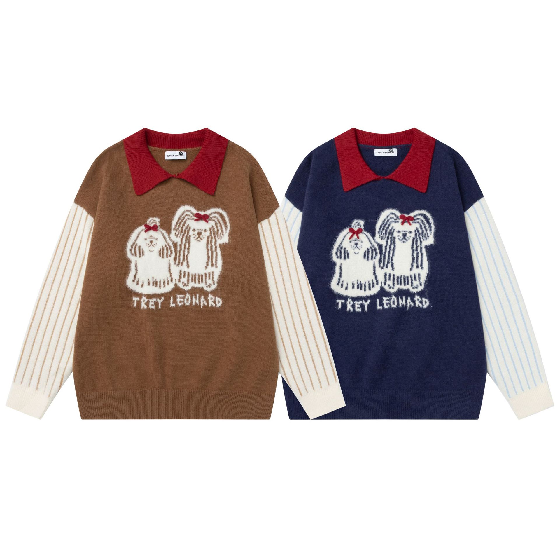 Collar cartoon puppy sweater — image 6