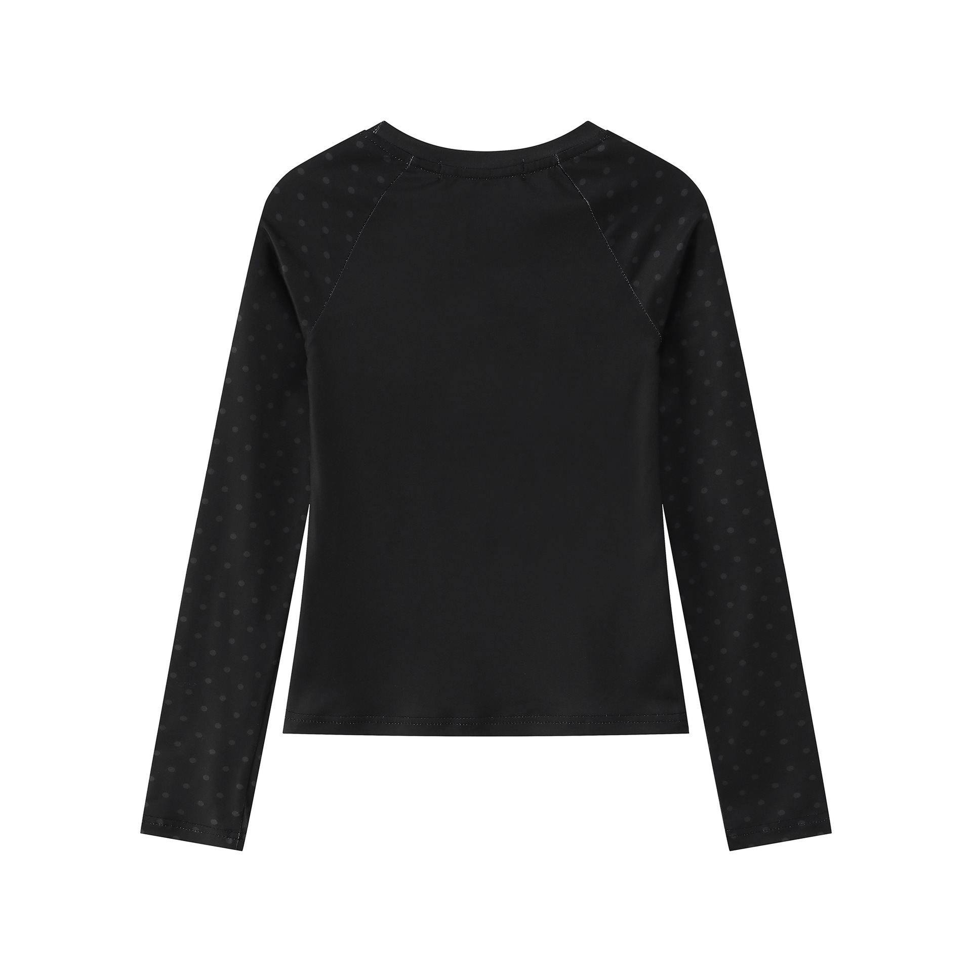 Y2K Polka Dot Cat Print Raglan Long Sleeve Crop Sweatshirt — image 3