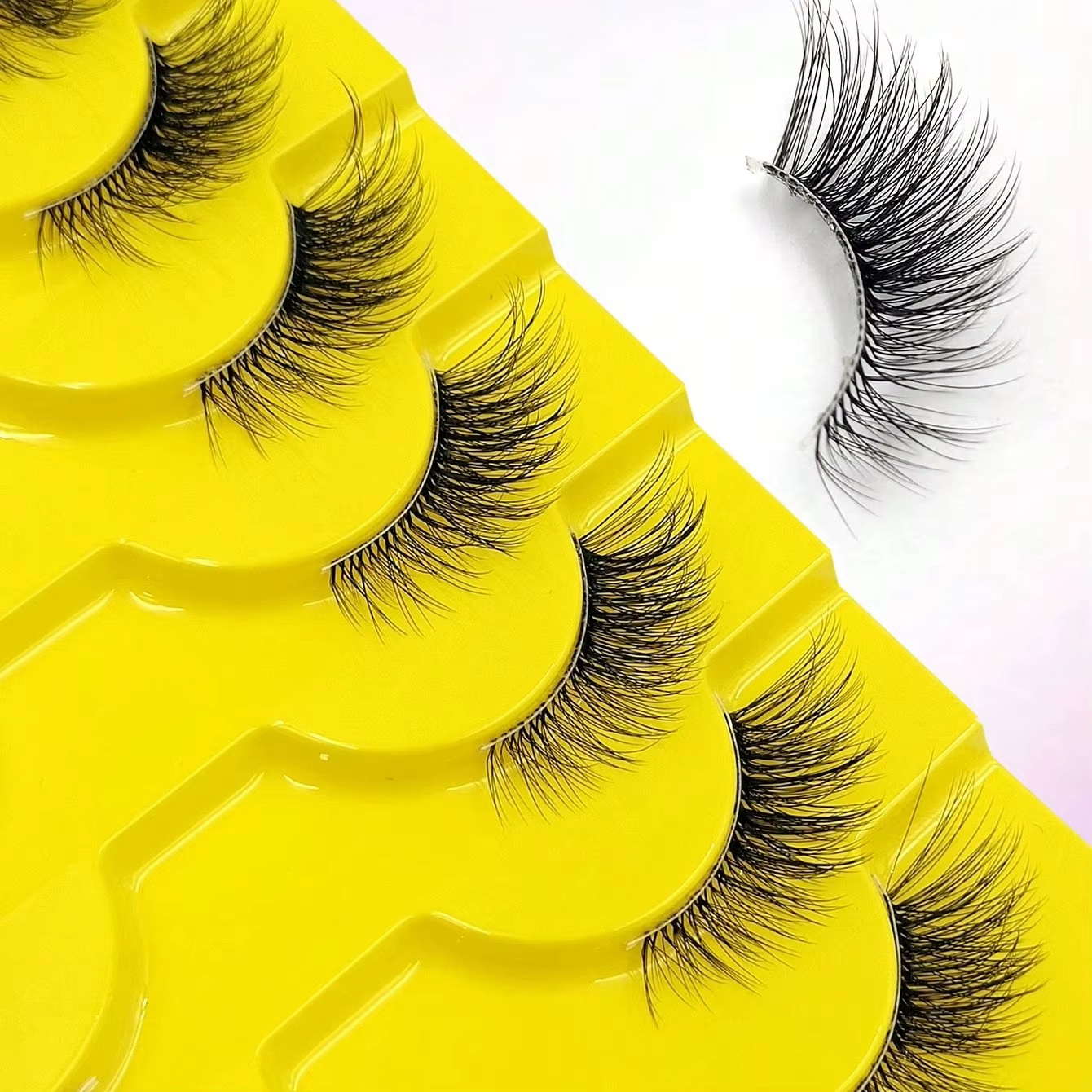 10 Pairs Elegant Faux False Eyelashes, Wispy Cat Eye Design for Natural Fluffiness - Perfect for Everyday Glam — image 2