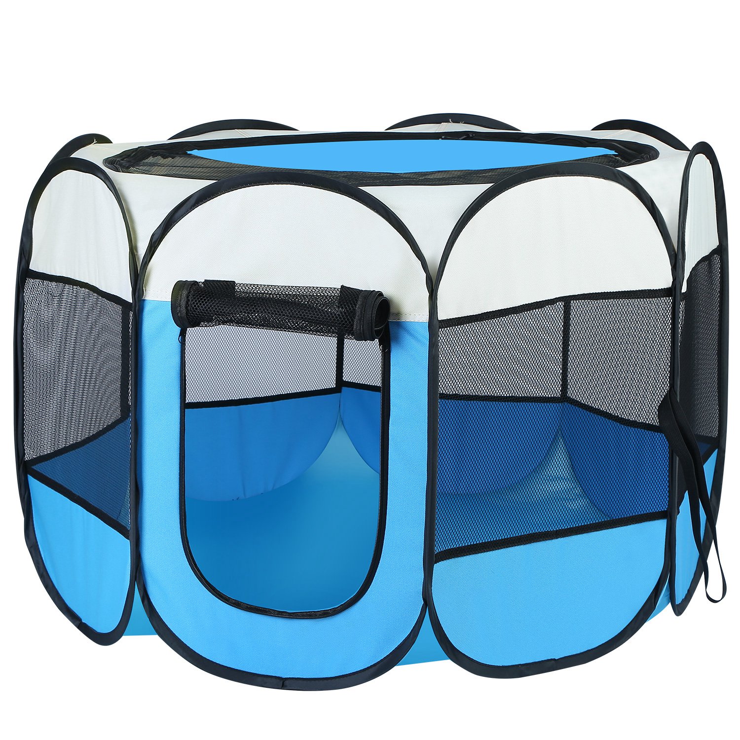 Opciones Rosa y Azul - 1 Pieza de Tenda Portátil Plegable para Mascotas, Caja de Ejercicio con Cierre de Correa Superior e Inferior Removible y Resistente al Agua para Uso Interior y Exterior en Perros, Gatos y Otras Mascotas — imagen 4