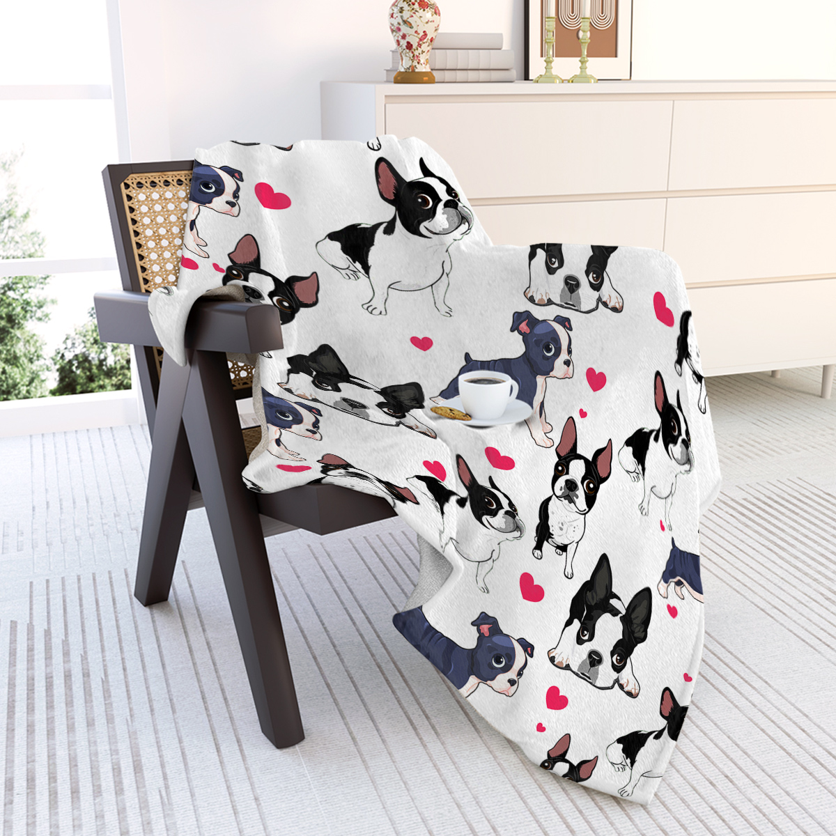 Manta de Forro Polar para Perro - Suave, Acogedora, Ligera y Cálida, Tipo Franela para Sillón, Cama, Sofá y Decoración de Sala - Perfecta para Acurrucarse en Días Fríos, 75x100cm, 130x150cm, 150x200cm — imagen 5
