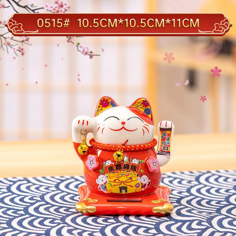Gato de suerte chino decorativo que puede mover la mano anualidad regalo para coches pequeños adornos artesanías — imagen 20