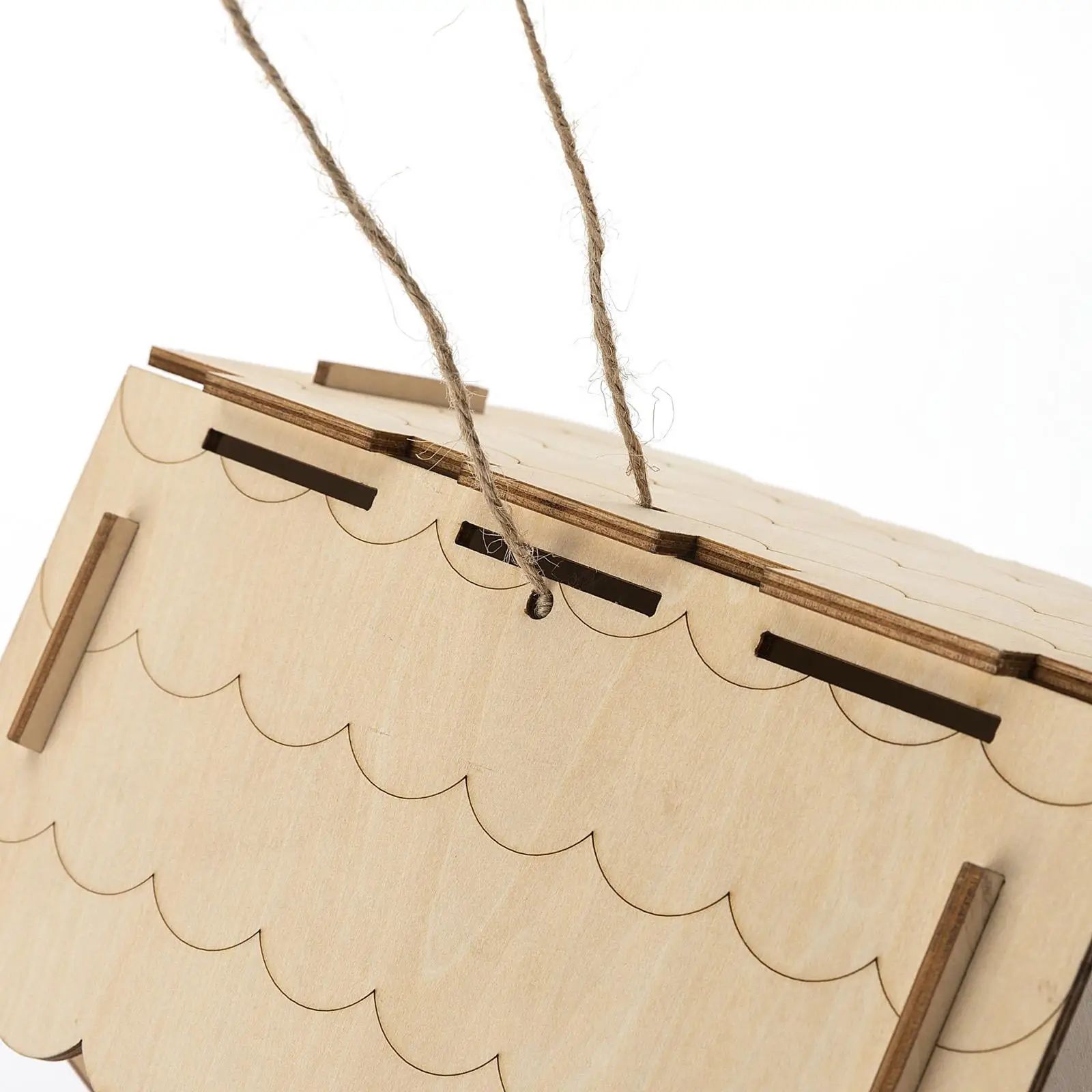 Casa de pájaro para hacer en casa Regalo para jardín Refugio al aire libre Sin terminar Casa de anidación de madera — imagen 1