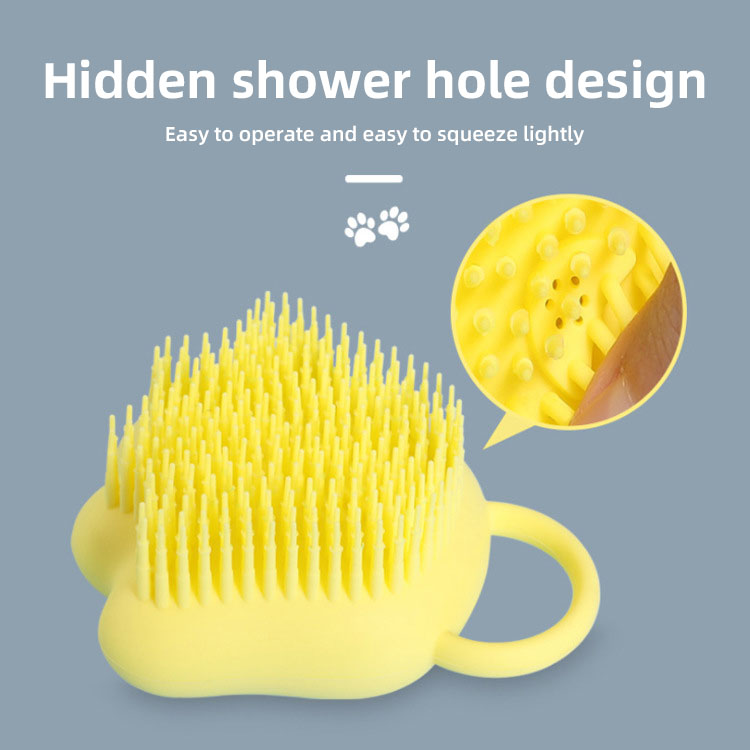 Pet Shower Brush Can Put Bath Gel Massage Brush Pet Cleaning Tools Cat Dog Scrub Brush Bath Brush — image 3