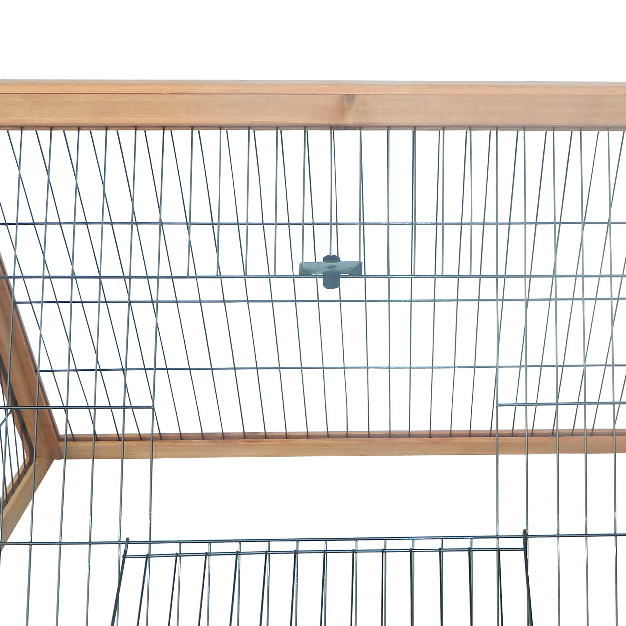 Rabbit Hutch Outdoor, Wooden Chicken Coop with Run, Outdoor Small Animal Cage for Rabbit, Small Duck and Chicken, Brown — imagen 6