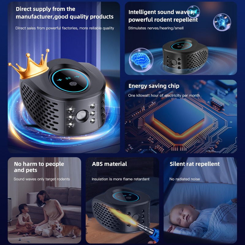 Powerful Mouse Mice Rat Bat Squirrel Insect Repellent Electronic Ultrasonic Rat Repeller — image 5