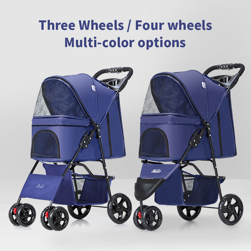 Pet Summer Cat Cart Light Dog Folding Pet Cart Four Wheeled Dog Travel — image 2