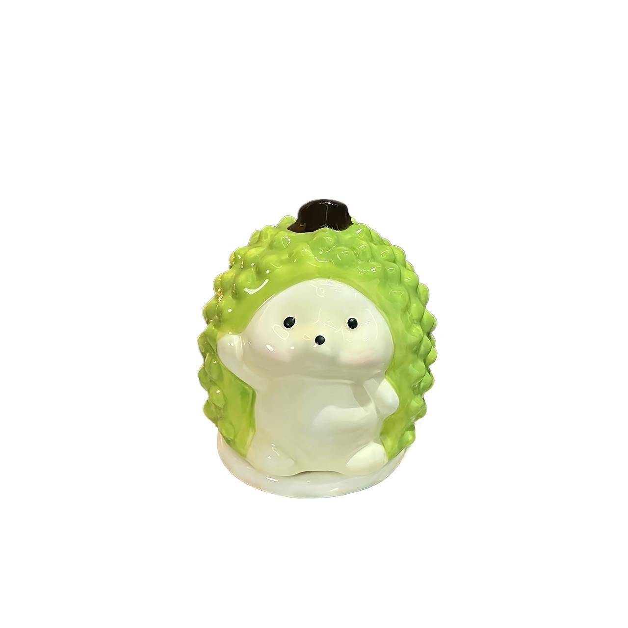 Ceramic hedgehog toothpick box — image 1