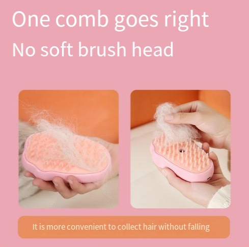 Pet spray comb cat dog pet bath brush hair removal comb one button spray anti flying hair massage brush — image 4