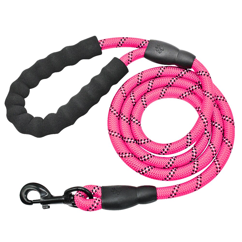 Reflective Dog Pet Leash Rope Nylon Small Dogs Puppy Leashes 150cm Long Heavy Duty Large Dog Lead Red Blue Pink Green Black — image 13