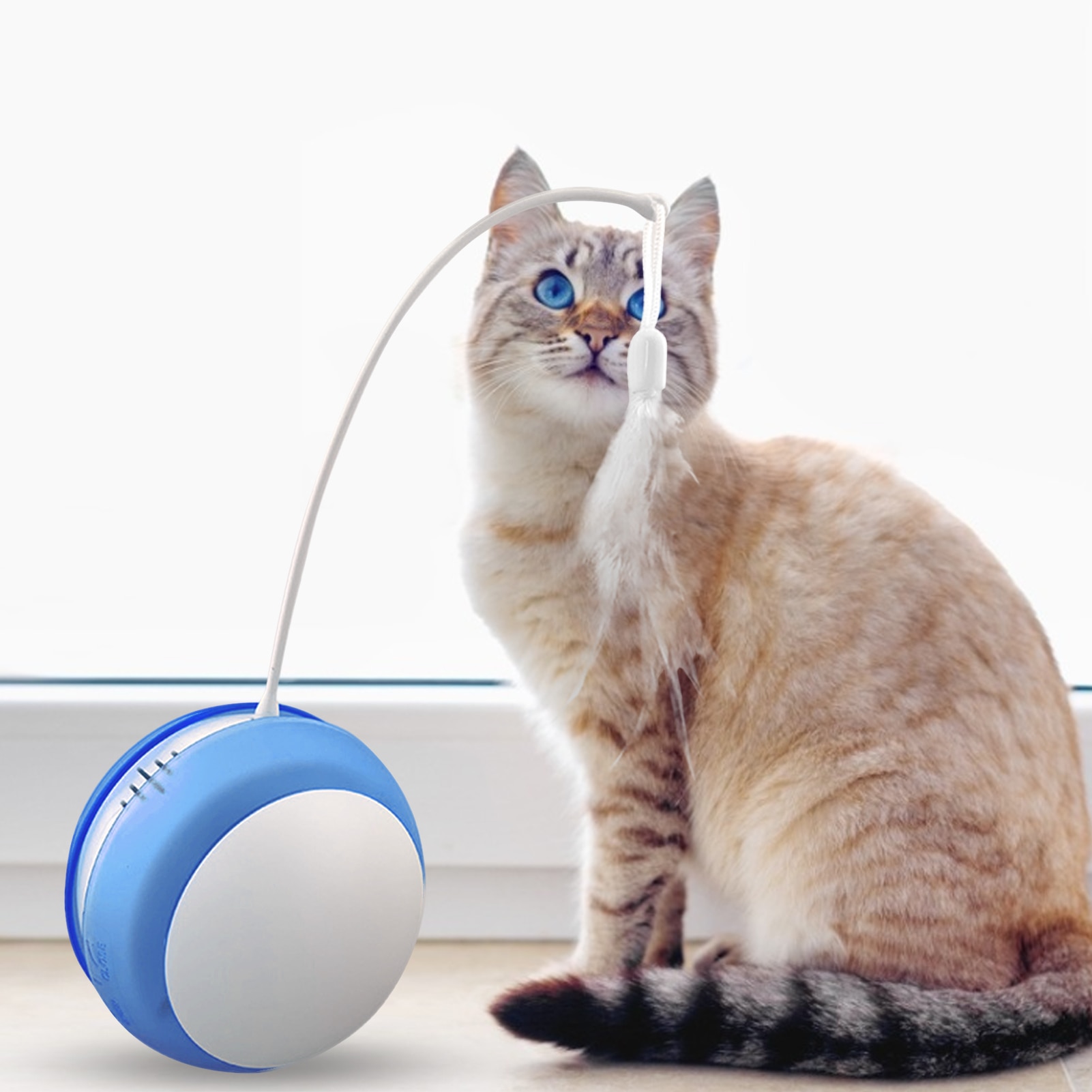 Juguetes de Tumbler para Gatos: Rueda Interactiva con Sonido y Luces para Mascotas — imagen 2