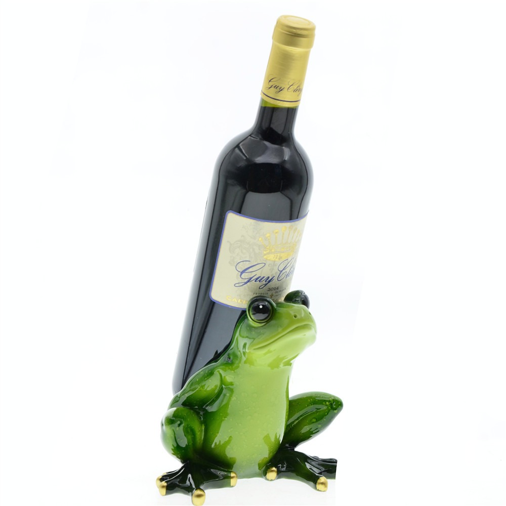 Ornamento de canto de rana en resina para vino rojo — imagen 5