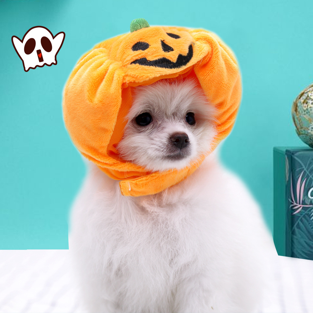 Pet Cat Dog Pumpkin Cat Hat Halloween Ghost Festival Decoration Headwear Supplies — image 4