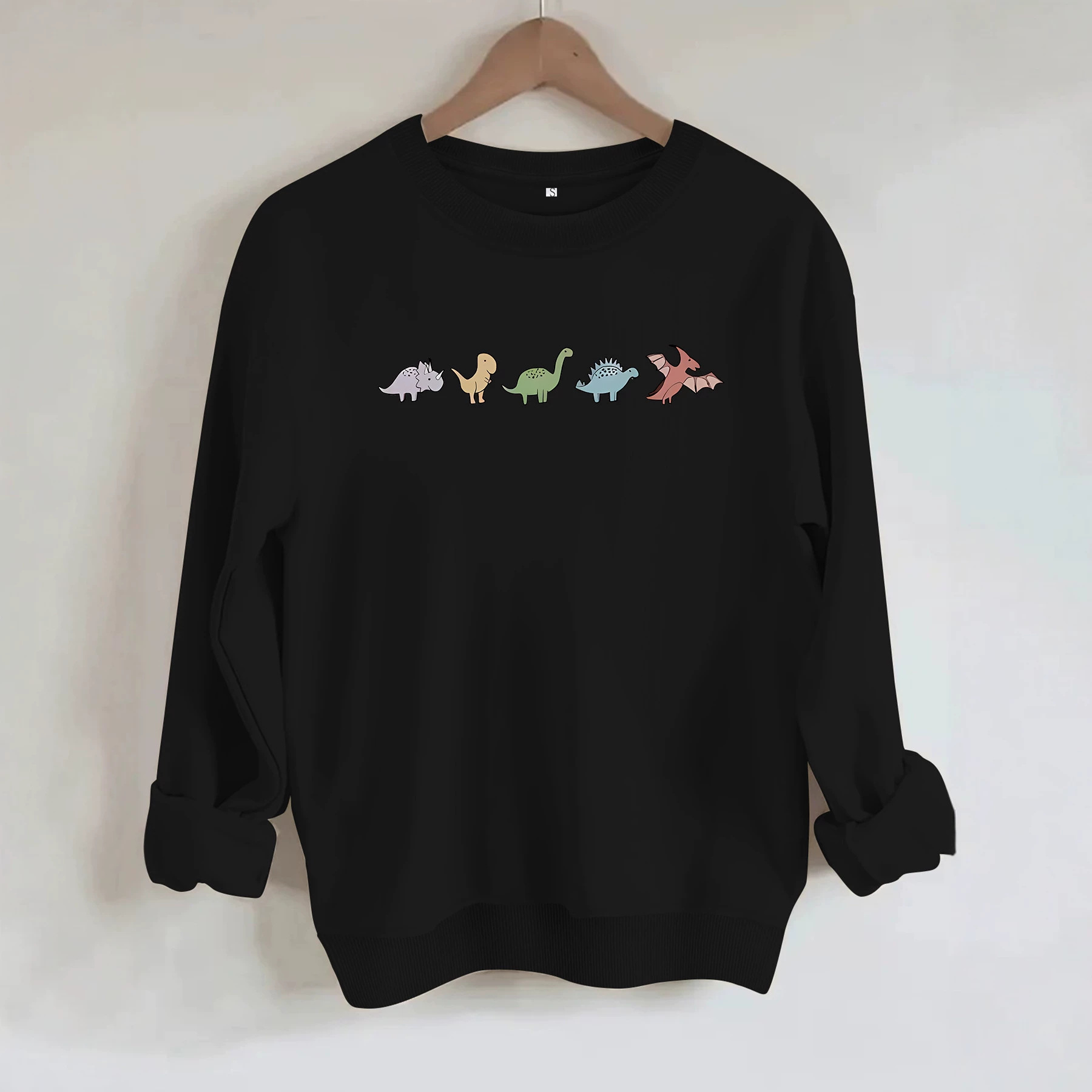 Dinosaur printed fleece hoodie for women — image 3