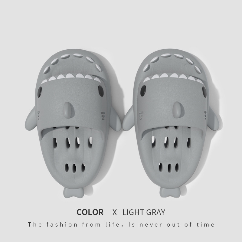 Shark Massage Bottom Slippers Adult Couple Non-Slip Bathroom Leaking Slippers Trend Outdoor Funny Home Cute Sandals — image 8