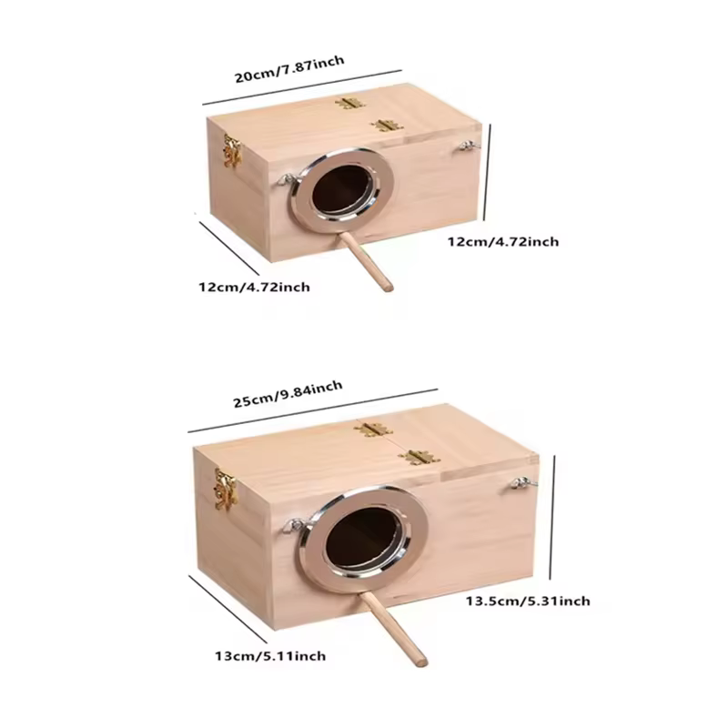 Wooden Bird Cage Nesting Box Breeding Hatching Nest for Parakeet Budgies Cocktail Finch Lovebird Parrot Birdhouse — image 6