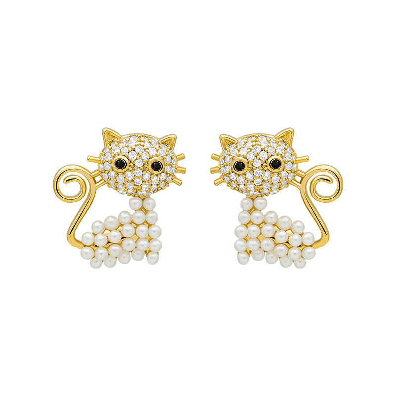 Pulseras de Perlas para Gatos - Accesorios de Moda Nuevos para Mujer en Plata con Temperamento Coreano Rojo — imagen 5