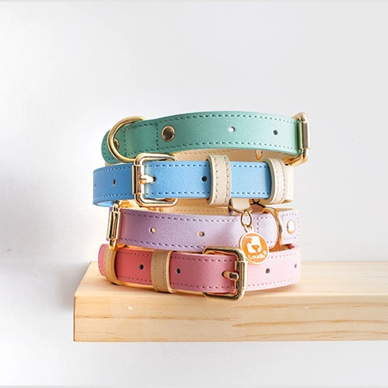 Genuine Leather Pet Dog Cat Collar Leash Dog Rope Dog Chain Dog Belt Pet Supplies — image 2