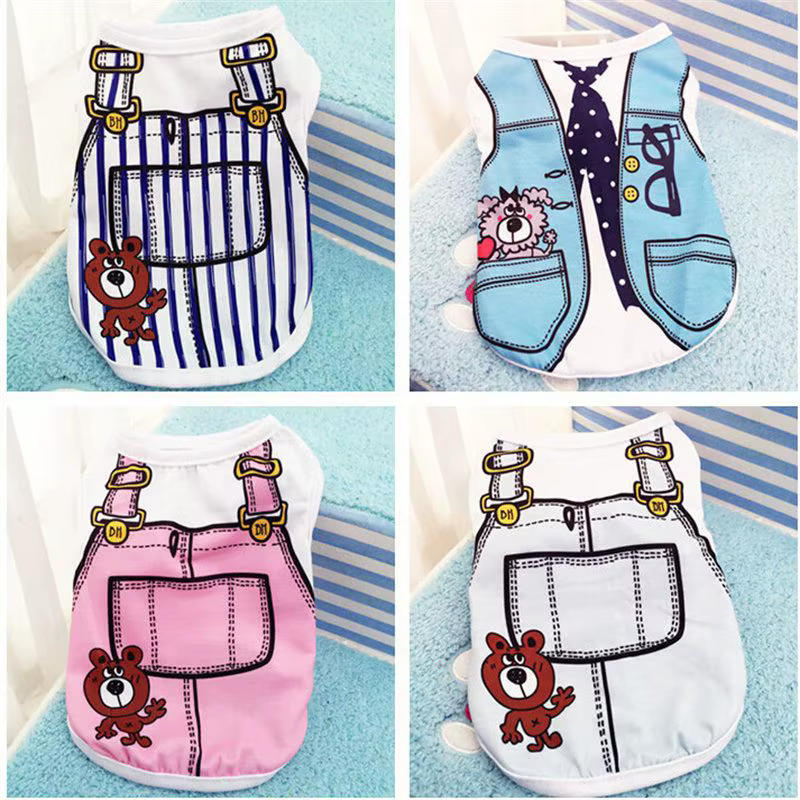 Pet Dog Clothes Cartoon Clothing Puppy Dogs Soft Vests Summer Shirt Casual T-Shirt for Small Pet Supplies — image 2