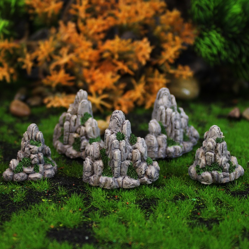 Simulated miniature rockery decoration resin micro landscape — image 2