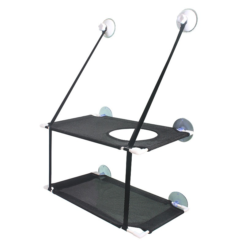 Cesta colgante para gatos tipo succión de doble capa, nido colgante, cama para gatos, ventana, balcón, hamaca para mascotas — imagen 3