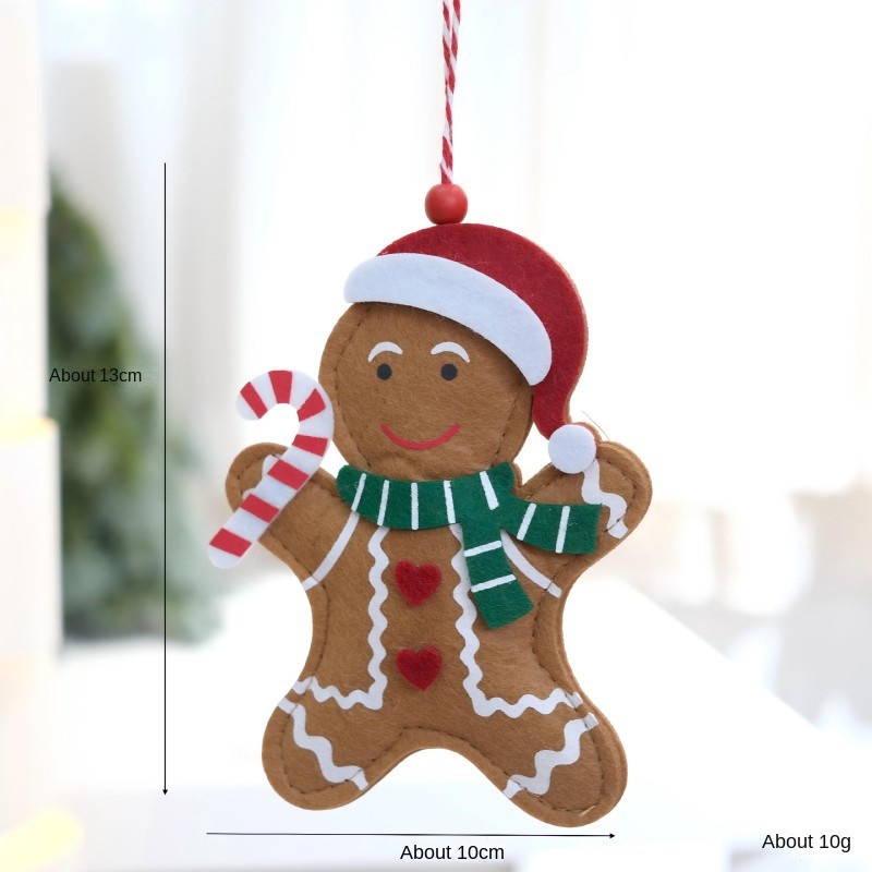 Ornamento de Navidad de Pony de Feltro para Árbol de Navidad con Manualidades de Pan de Jengibre y Caballo para Colgar — imagen 7