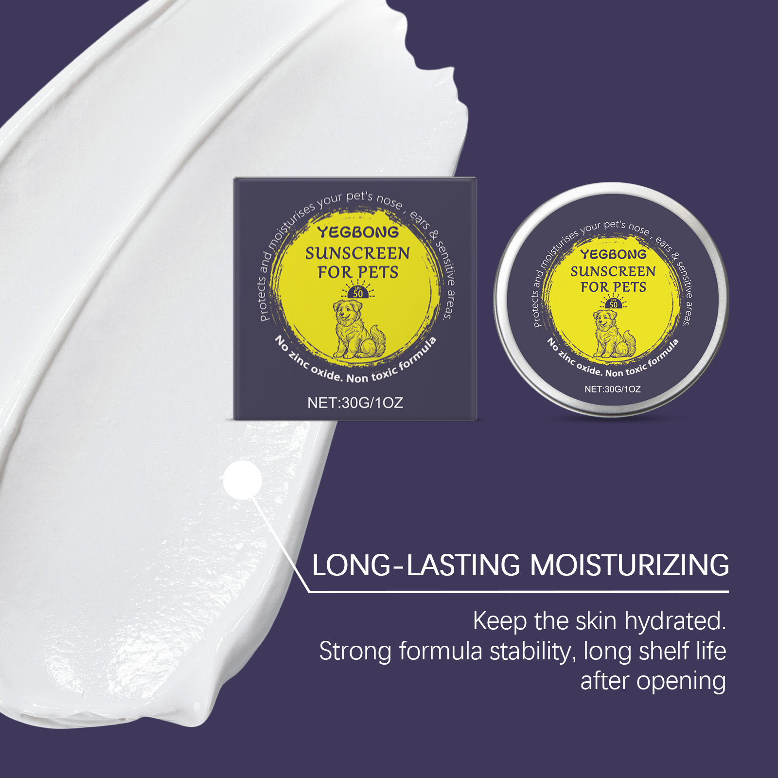 Yegbong Pet Protective Cream, Gentle Ingredients That Soothe, Care For And Clean Your Pet's Skin. It Is Suitable For Daily Use By Cats And Dogs — image 4